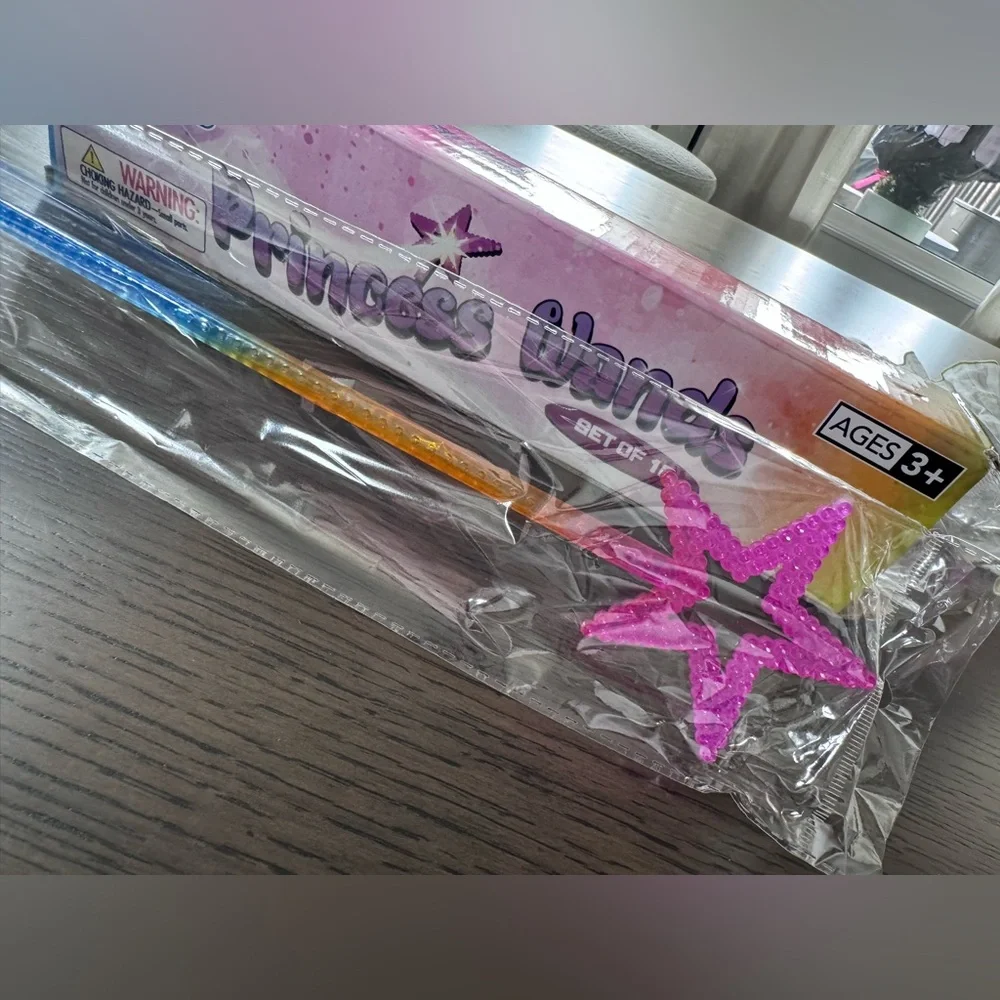 Set of 12 Brand New Colorful Gradient Princess Wands